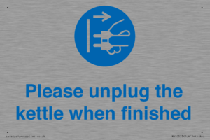 Please unplug the kettle when finished